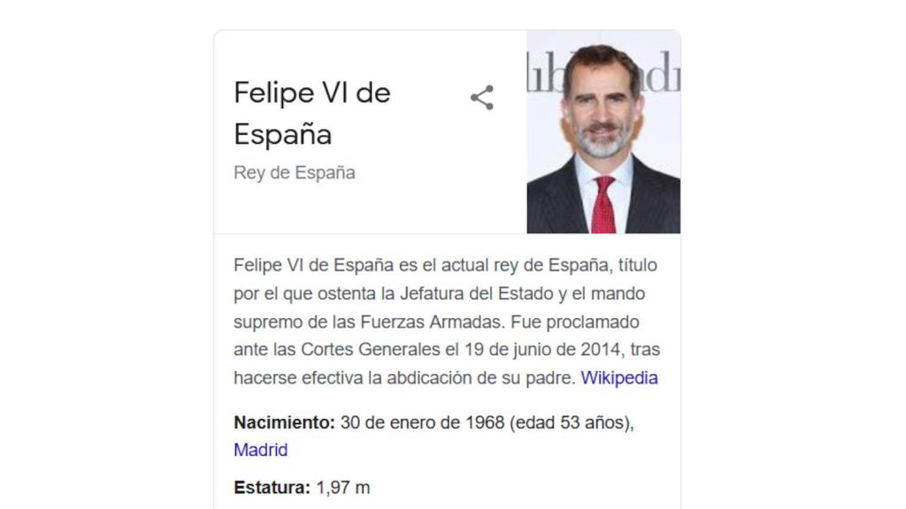 Google es uno de los servicios que obtiene datos de la Wikipedia