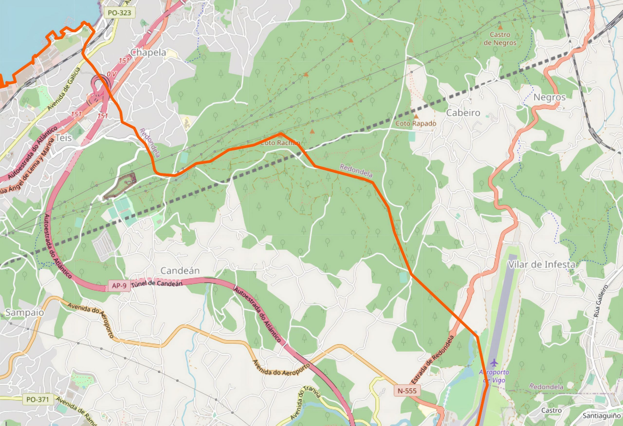 Límite de Vigo y Redondela.