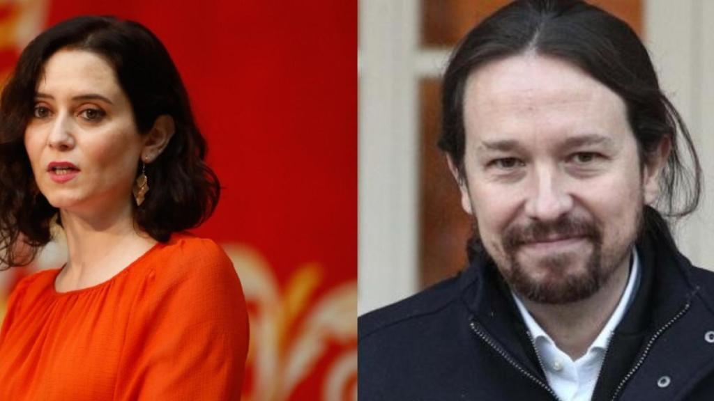 Isabel Díaz Ayuso y Pablo Iglesias.