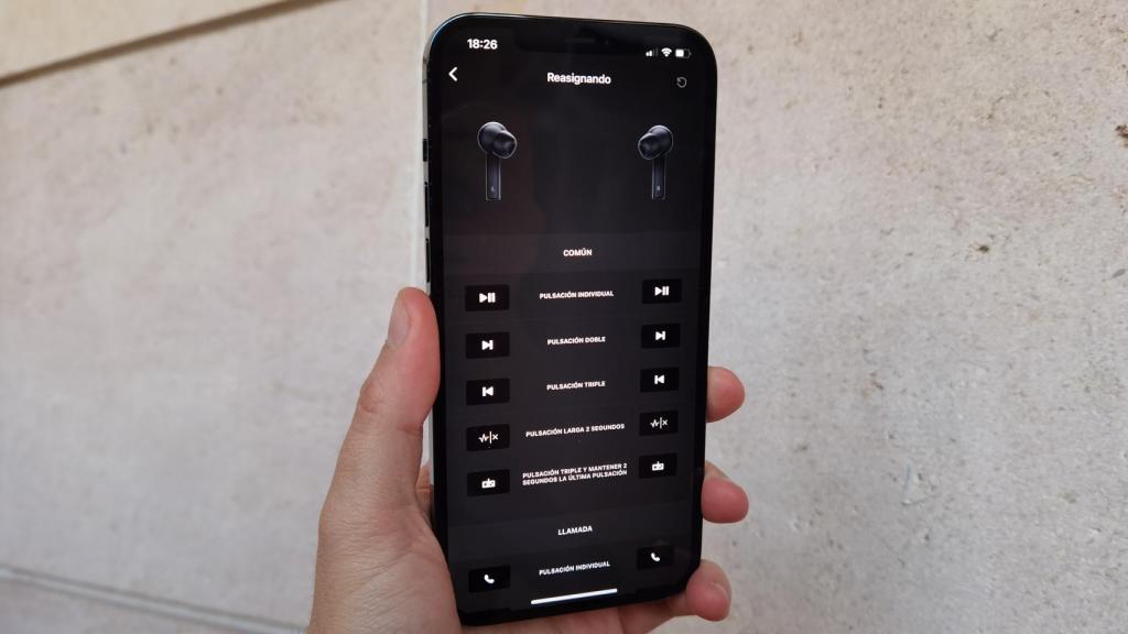 Personalización de gestos.