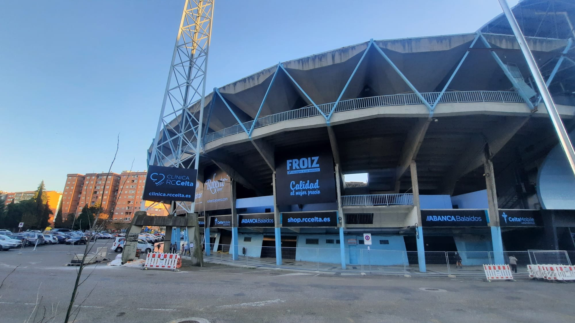 Aspecto de las inmediaciones de Marcador en Balaídos este miércoles 17