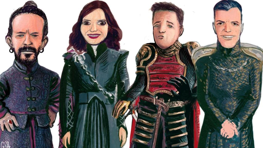 De izquierda a derecha: Tyrion Iglesias, Daenerys Ayuso, Jaime Errejón y Cerseis Sánchez.
