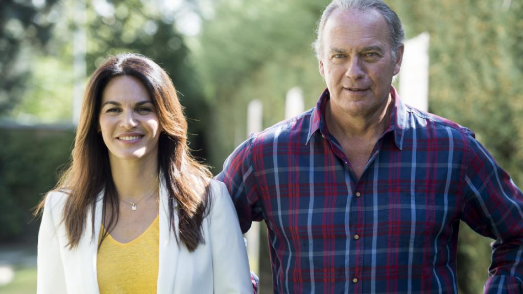 Fabiola Martínez y Bertín Osborne, durante un acto en Madrid.