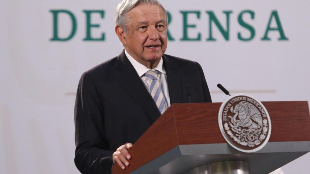 El presidente de México, Andrés Manuel López Obrador, durante una rueda de prensa.