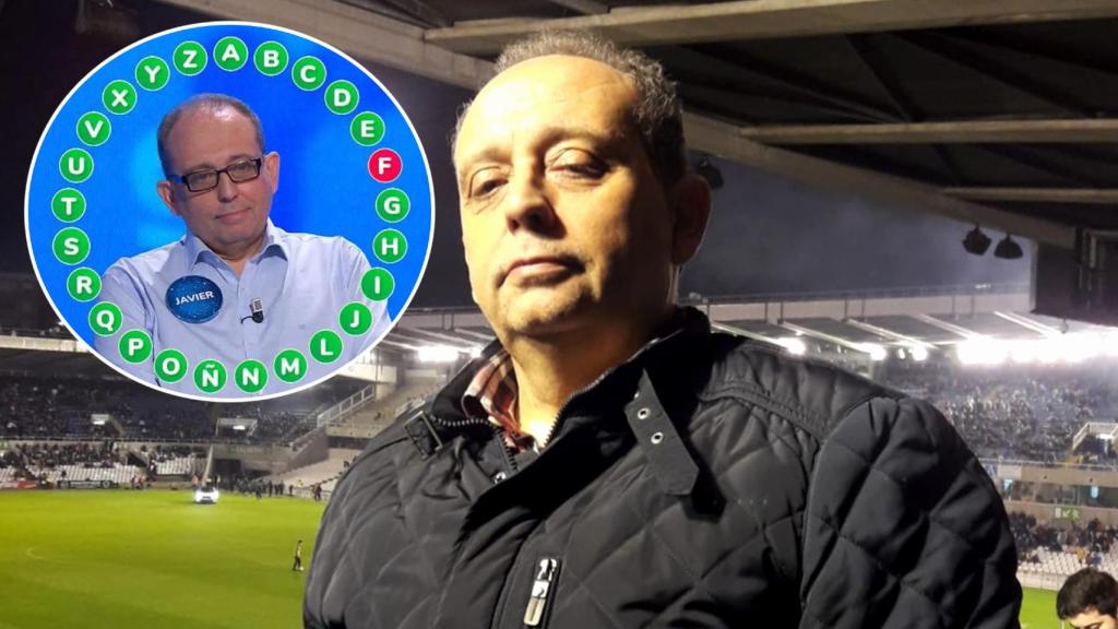 Javier en el estadio del Racing, su esquipo tras la caída de la Unión Deportiva Salamanca a Segunda B.