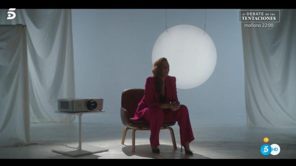 Carrasco en el plató de 'Rocío: contar la verdad para seguir viva'.