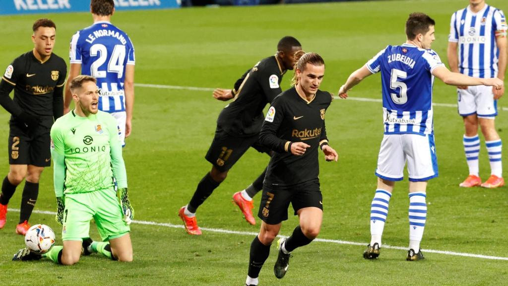Griezmann, tras marcar el primer gol del Barça