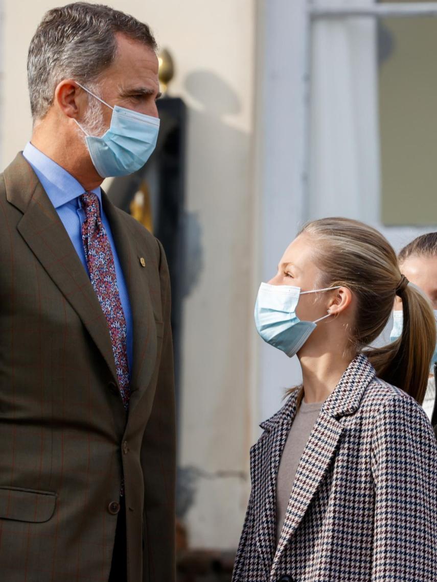 El rey Felipe VI y la princesa de Asturias en Somao, el Pueblo Ejemplar 2020.