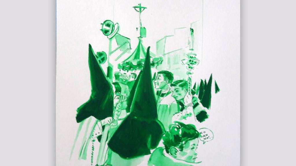 El niño más pesado del mundo, de Ana Langeheldt, una de las obras expuestas.