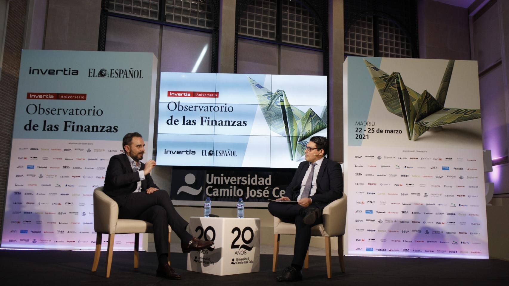 Marco Piña, director de Nuance Communications para la región de Sur de Europa, y Fernando Cano, redactor de Invertia.