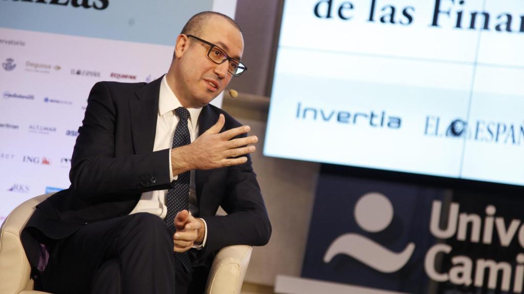 Onur Genç, consejero delegado de BBVA, durante su intervención en el Observatorio de las Finanzas organizado por EL ESPAÑOL.