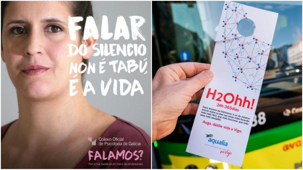 Dos de los anuncios ganadores.