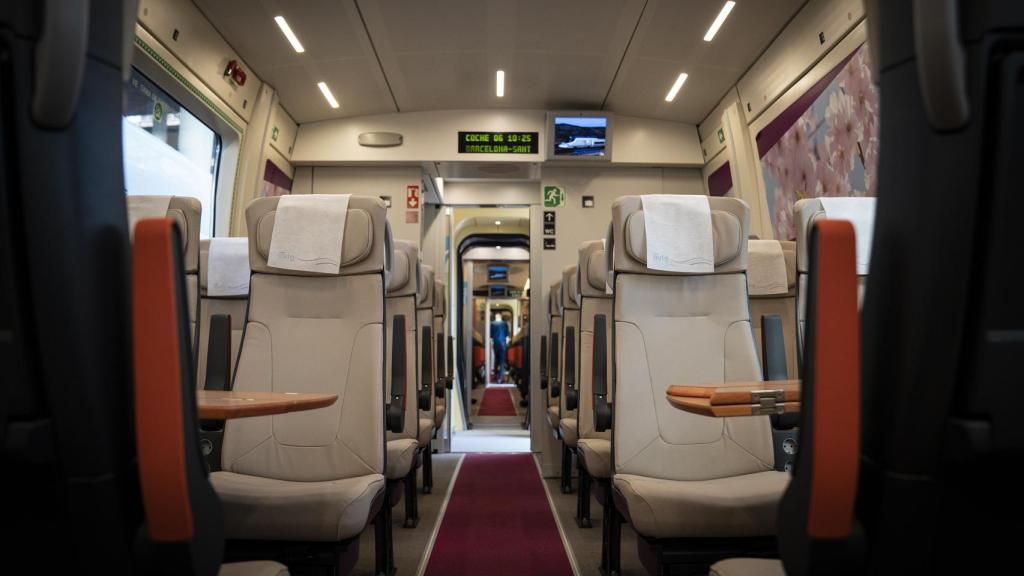 Interior de un tren Avlo de Renfe. Foto de Carmen Suárez.