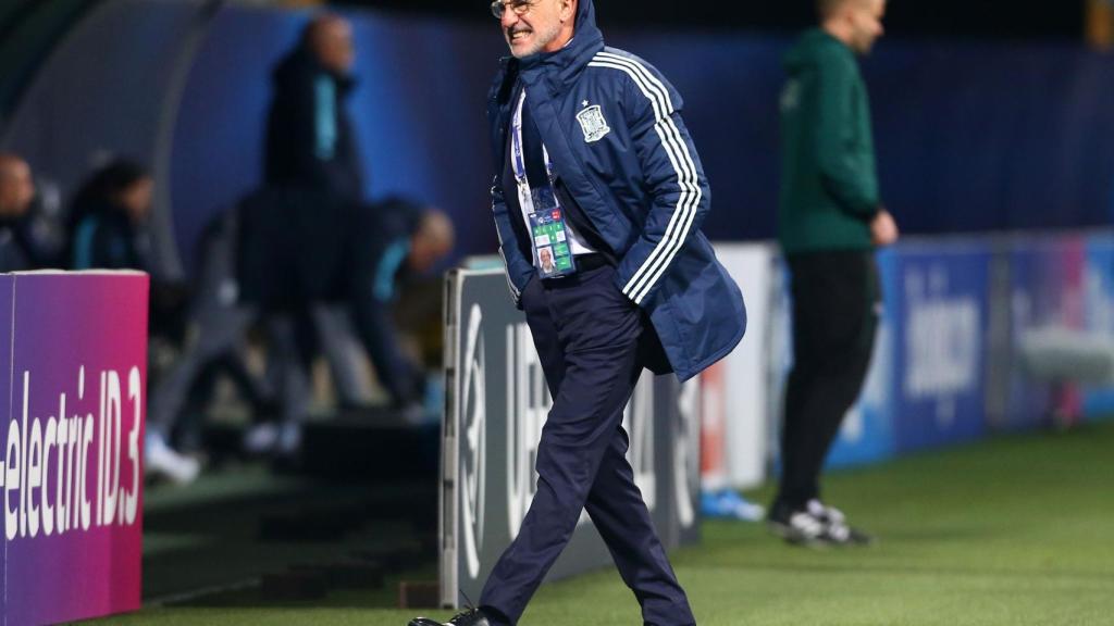 Luis de la Fuente, durante el Europeo sub21 de 2021