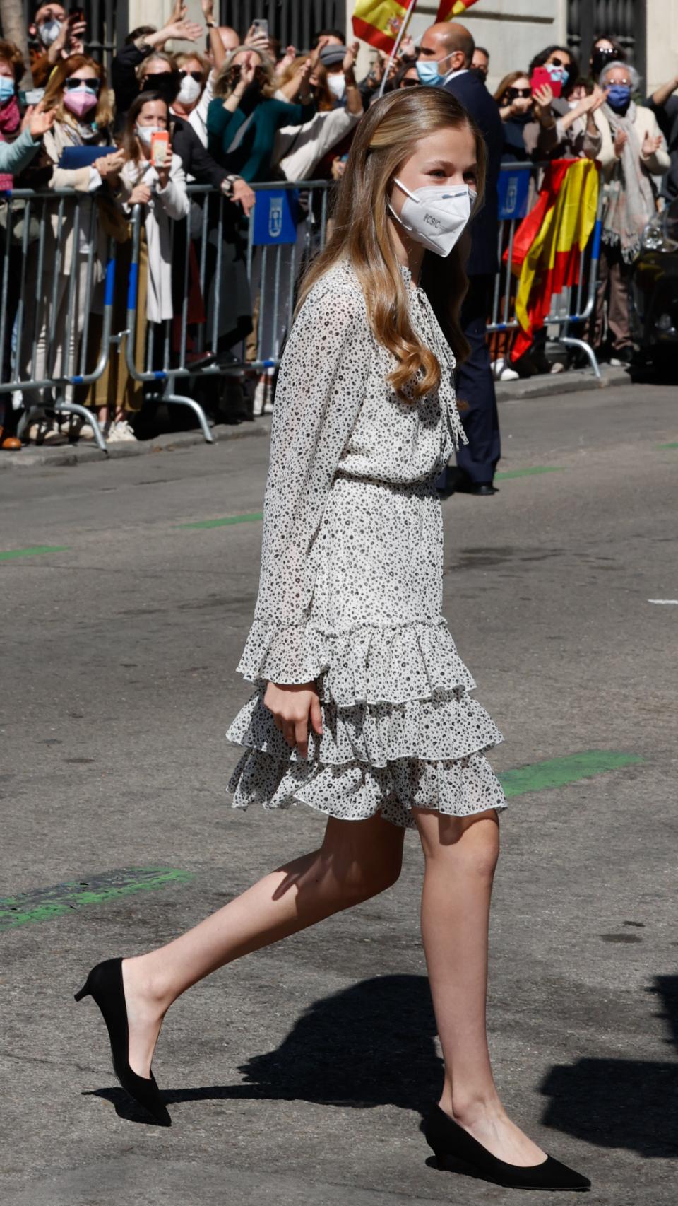 La Princesa de Asturias ha seguido los pasos de su madre y ha apostado por un 'look' reciclado.