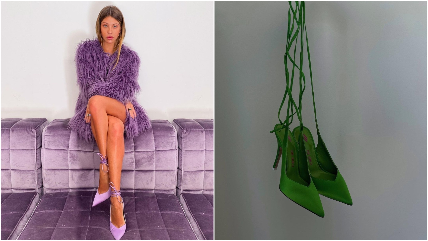 Anita Matamoros con zapatos de The Attico.