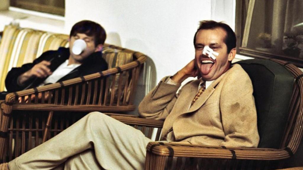 Polanski y Jack Nickolson durante el rodaje de Chinatown.