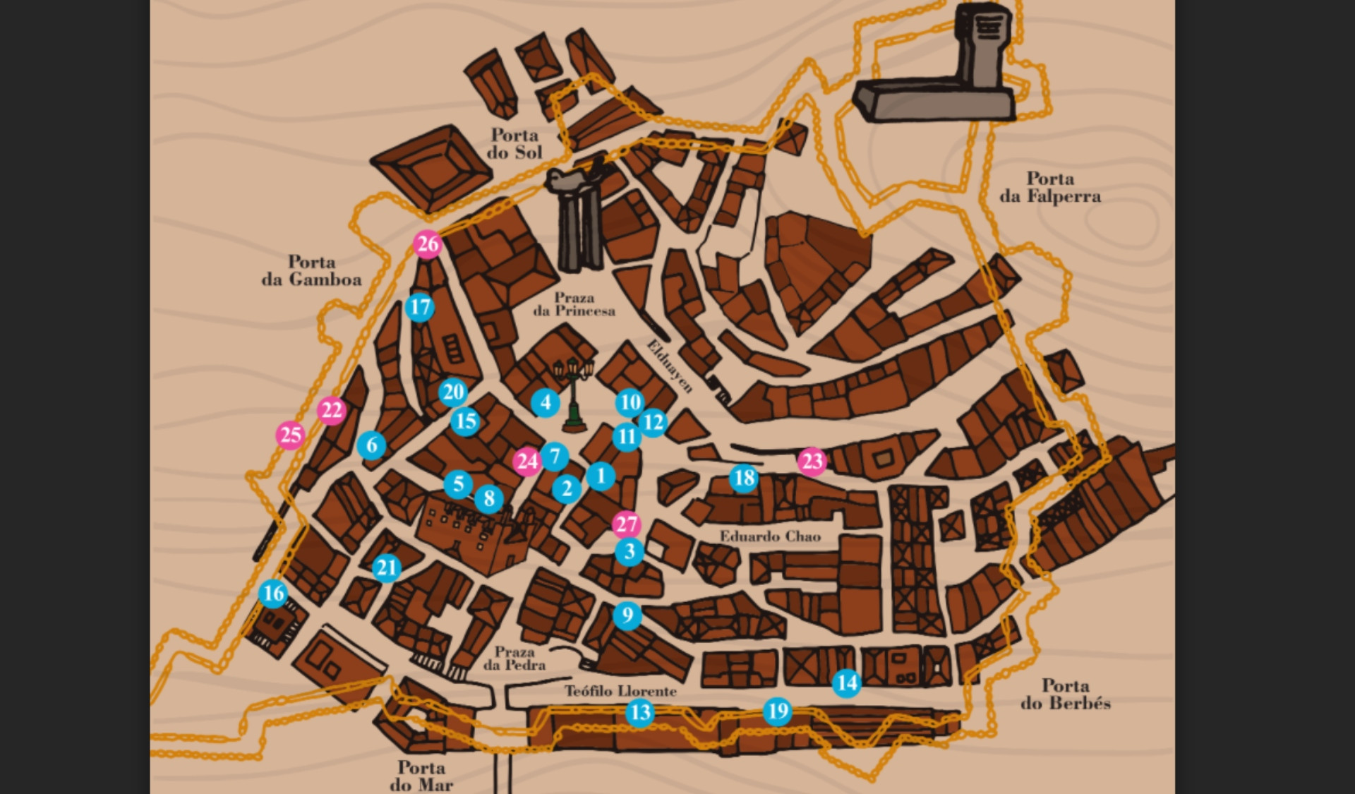 Mapa del certamen ‘Retapas’ 2021
