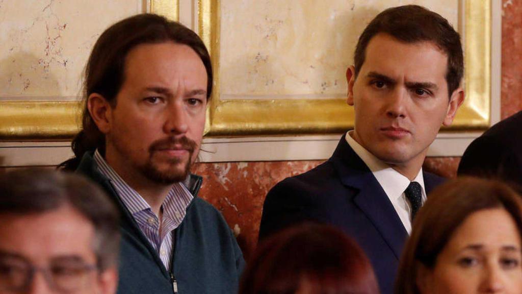 Iglesias y Rivera, en un acto en el Congreso.