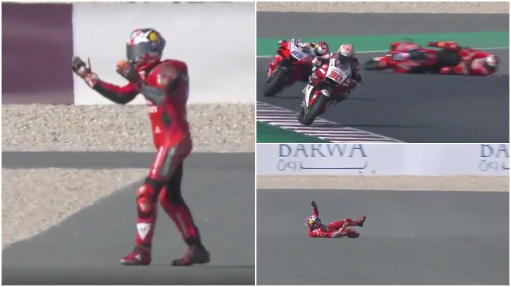 Jack Miller se va al suelo