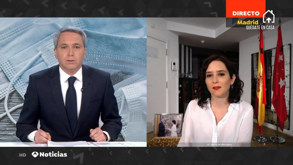 Vicente Vallés entrevistando a Isabel Díaz Ayuso