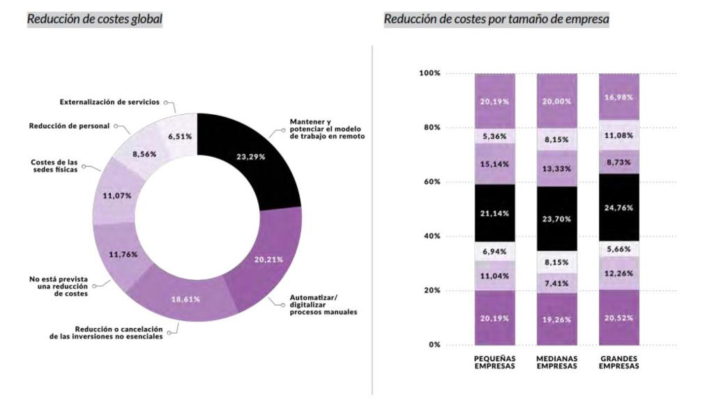 Datos sobre la reducción de costes y sus implicaciones TIC