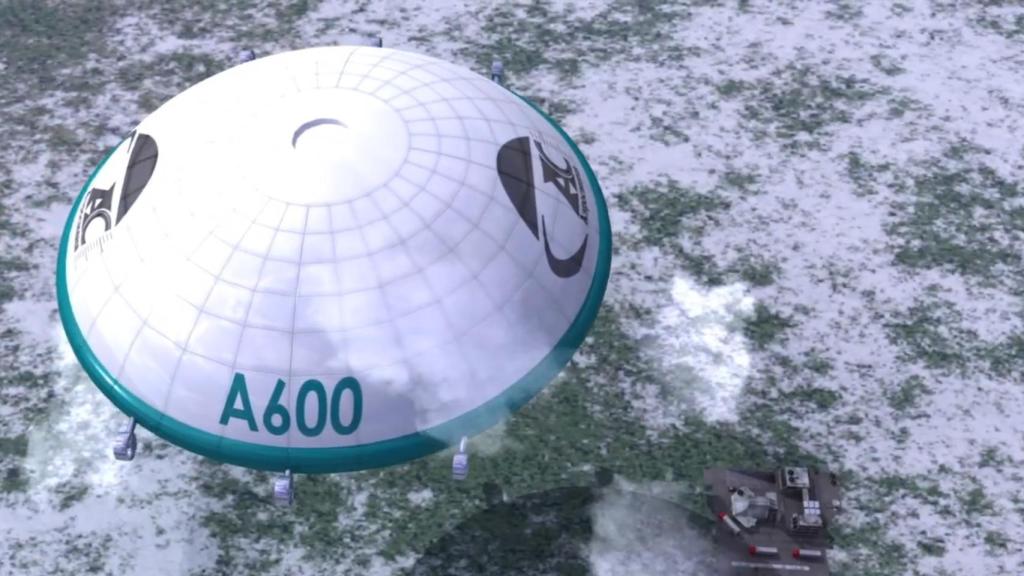 Dirigible con forma de platillo volante