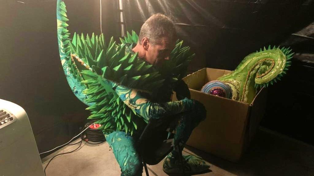 Toni Cantó, entre bambalinas durante el concurso Mask Singer, en el que fue el Camaleón. EE