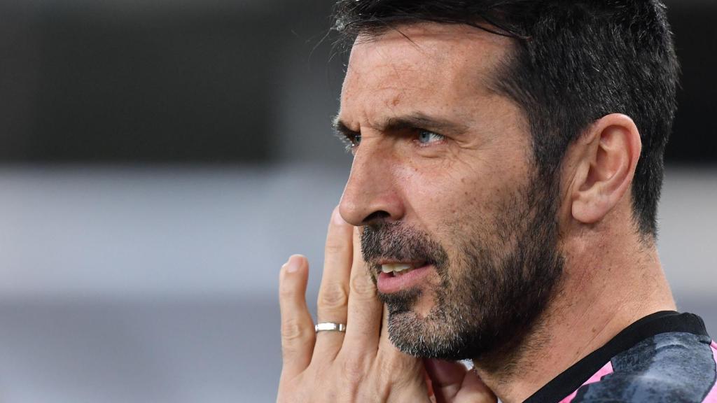 Gianluigi Buffon, en un calentamiento de la Juventus de Turín