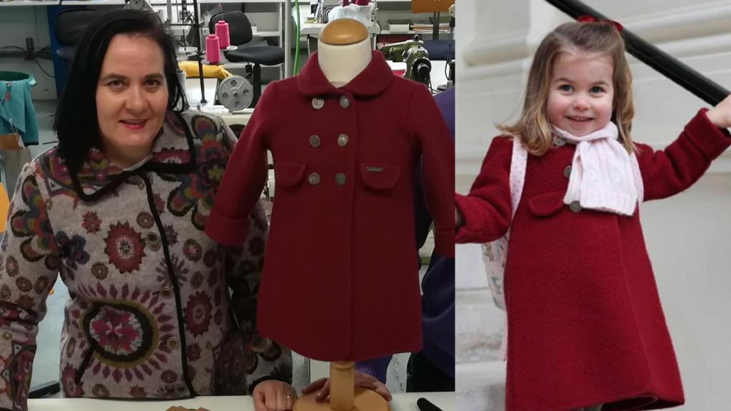 Manoli Escudero con el abrigo que llevó Charlotte.