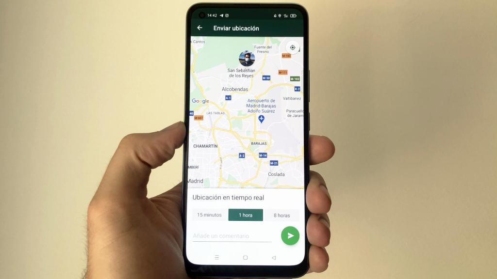 Ubicación en WhatsApp.