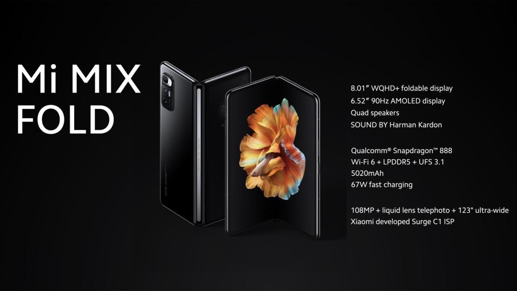 Especificaciones del Mi MIX Fold.