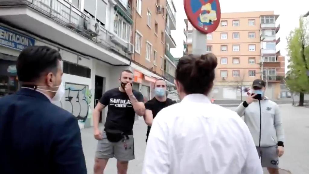 Iglesias en el momento del enfrentamiento.