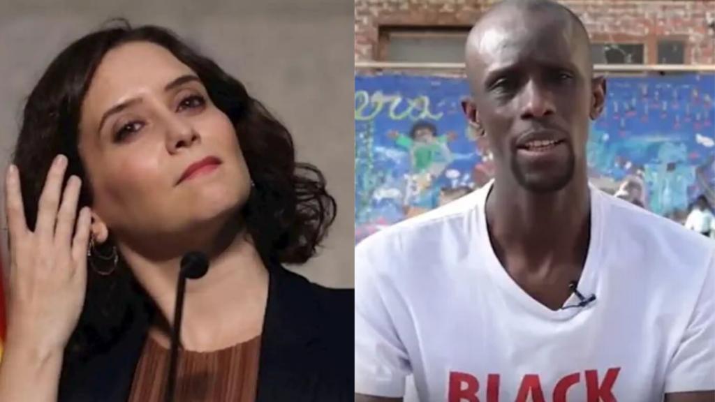 Isabel Díaz Ayuso y Serigne Mbayé en una imagen de archivo.