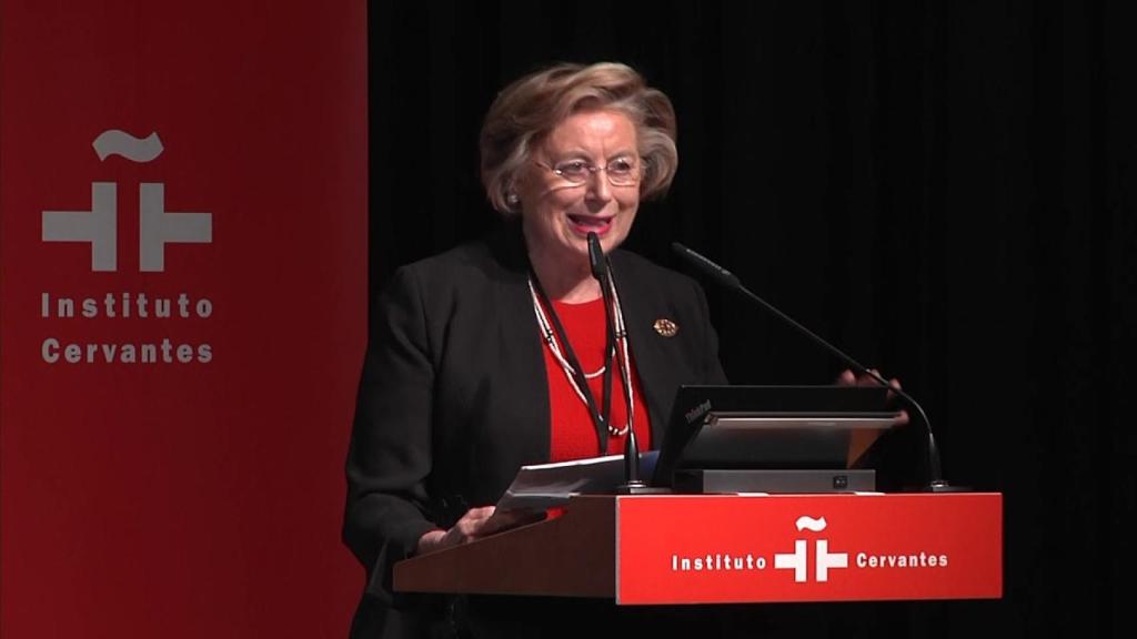 Josefina Cuesta, en un acto sobre exilio femenino en el Instituto Cervantes.