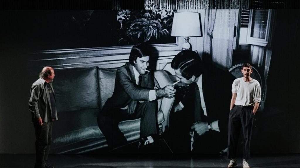 Pep Cruz y Enric Auquer en el montaje de 'Anatomía de un instante'. Foto: Silvia Poch