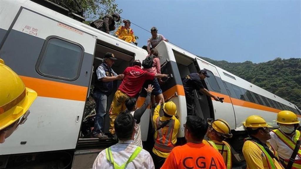 Tren accidentado en Taiwán.