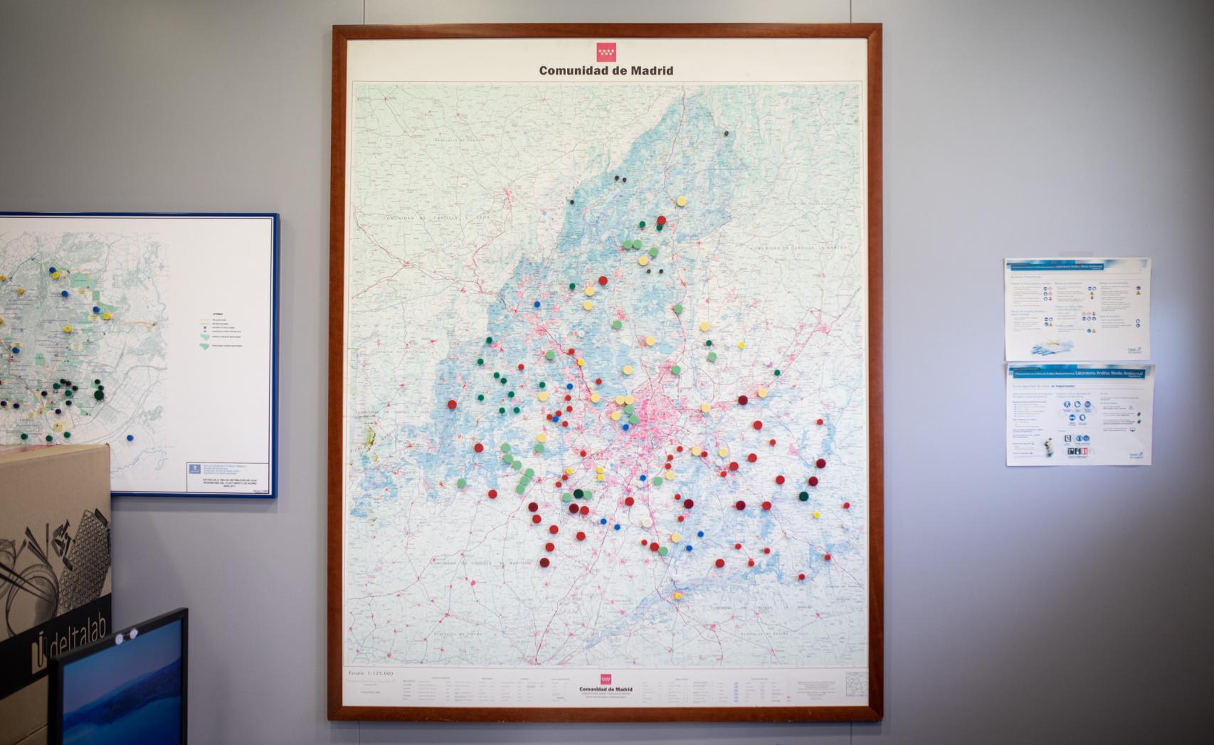 El mapa del Covid en Madrid, según el análisis de aguas residuales.