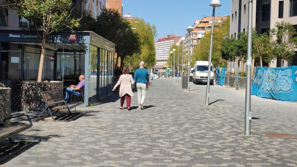 La calle Agustín de Foxá de Madrid, dentro de una zona confinada.