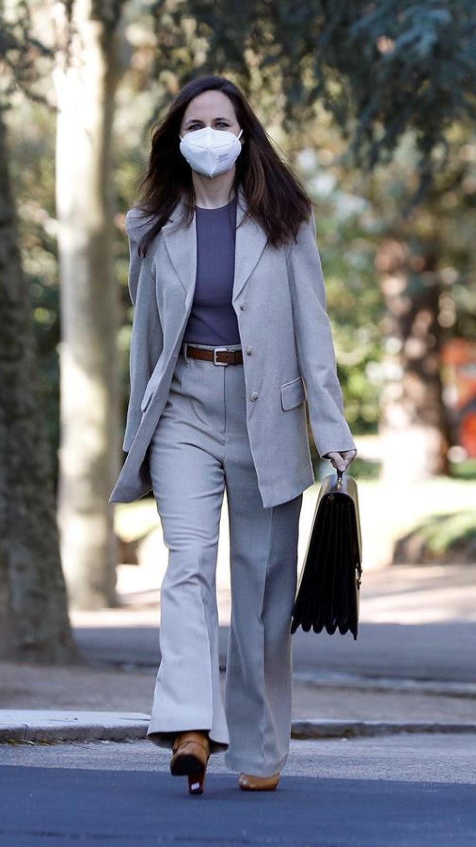 Ione Belarra a su llegada a La Moncloa. Efe