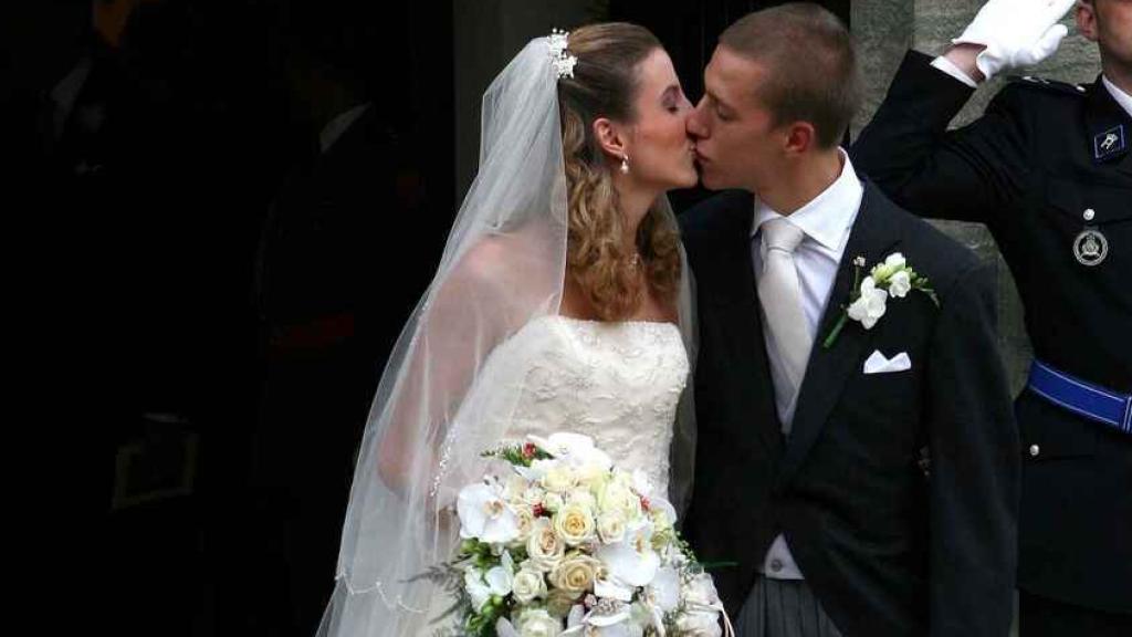 El príncipe Luis y Tessy Antony en su boda en septiembre de 2006.