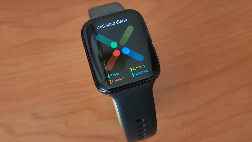 Registros de actividad física del día en Oppo Watch 46mm