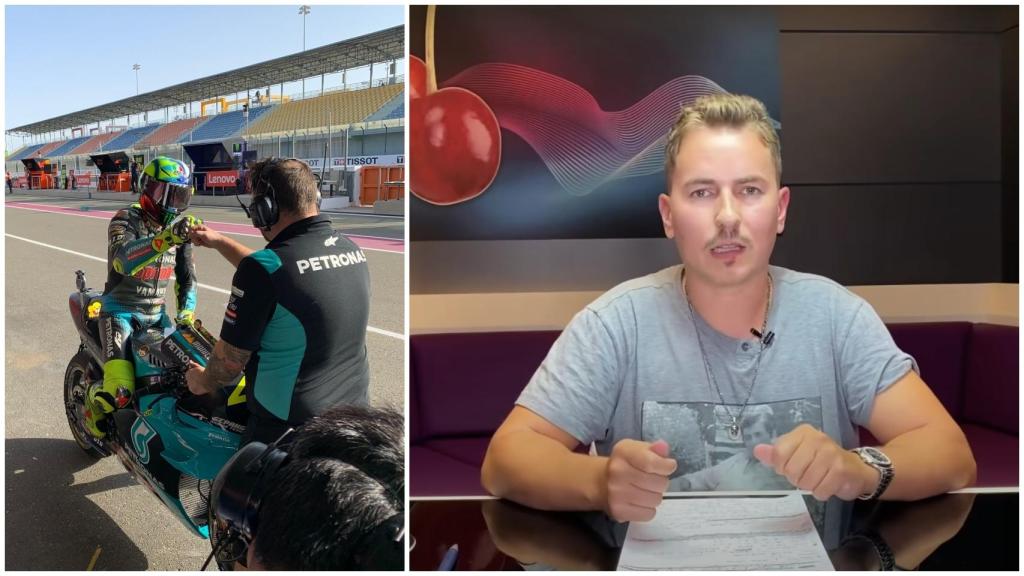 Rossi y Lorenzo, en un collage