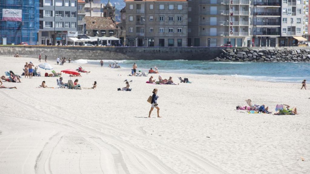 La playa de Silgar en Sanxenxo, Pontevedra.