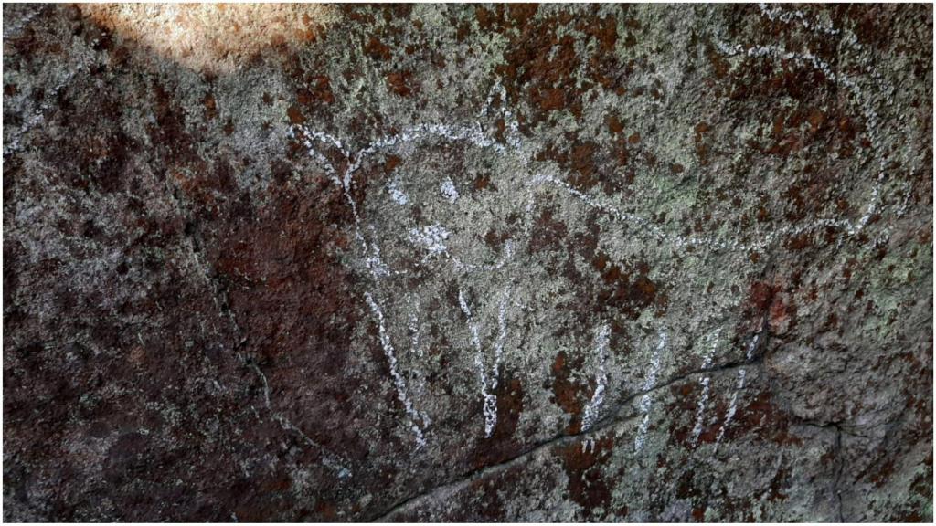 La pintada en el dolmen.