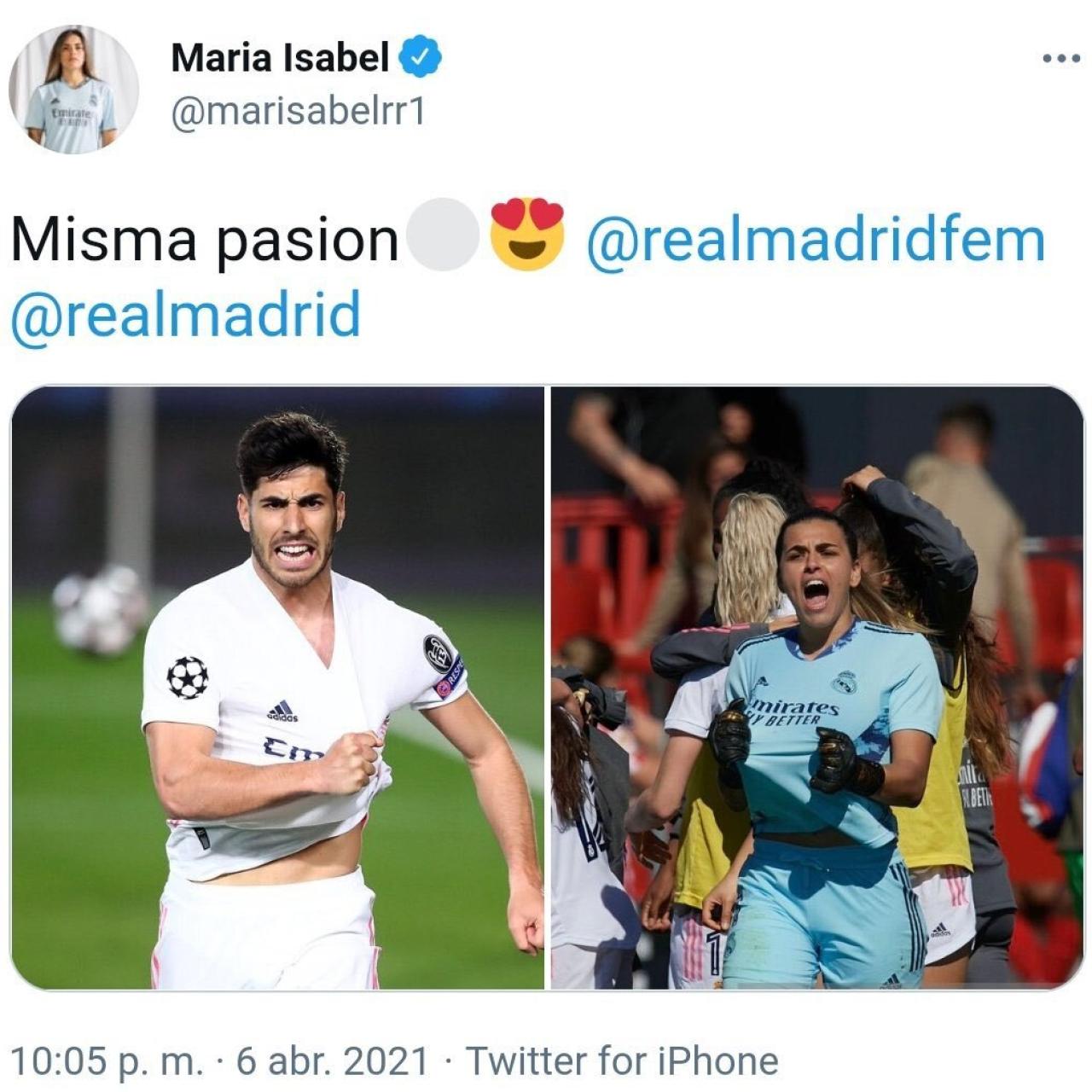 El tuit de Misa Rodríguez en la noche de la victoria del Real Madrid sobre el Liverpool