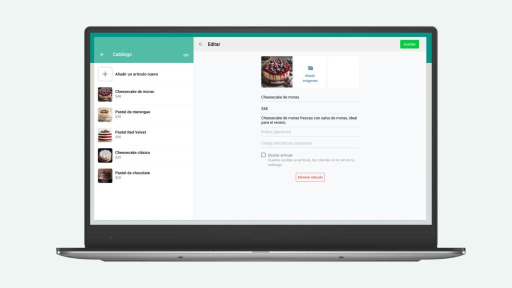 Así de fácil podrás gestionar el catálogo en WhatsApp Web.