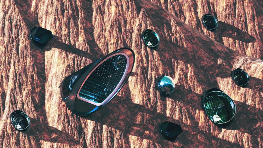 Parte del acantilado con perforaciones