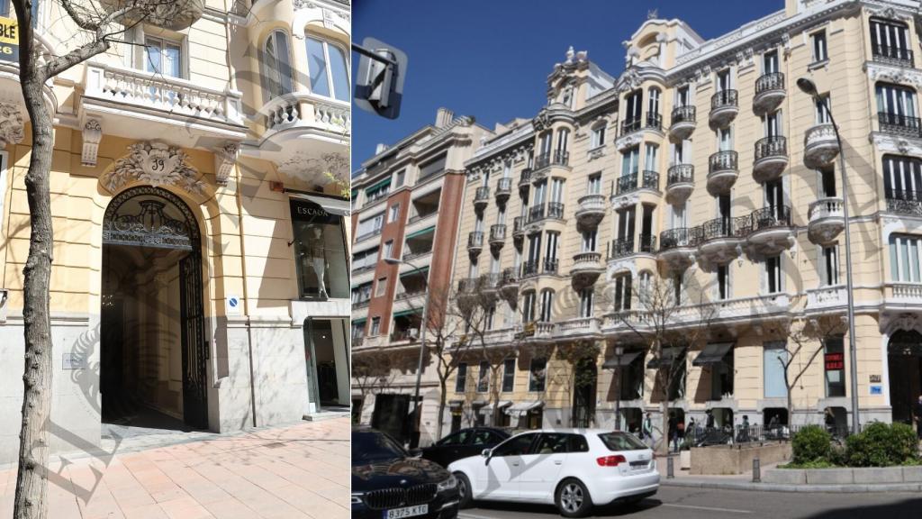 Dos imágenes de la fachada del edificio donde vivirán Luis y Helen junto a sus hijas.