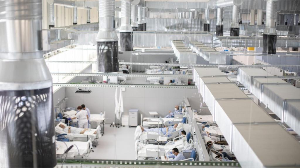 Imagen desde arriba de los módulos del Zendal.